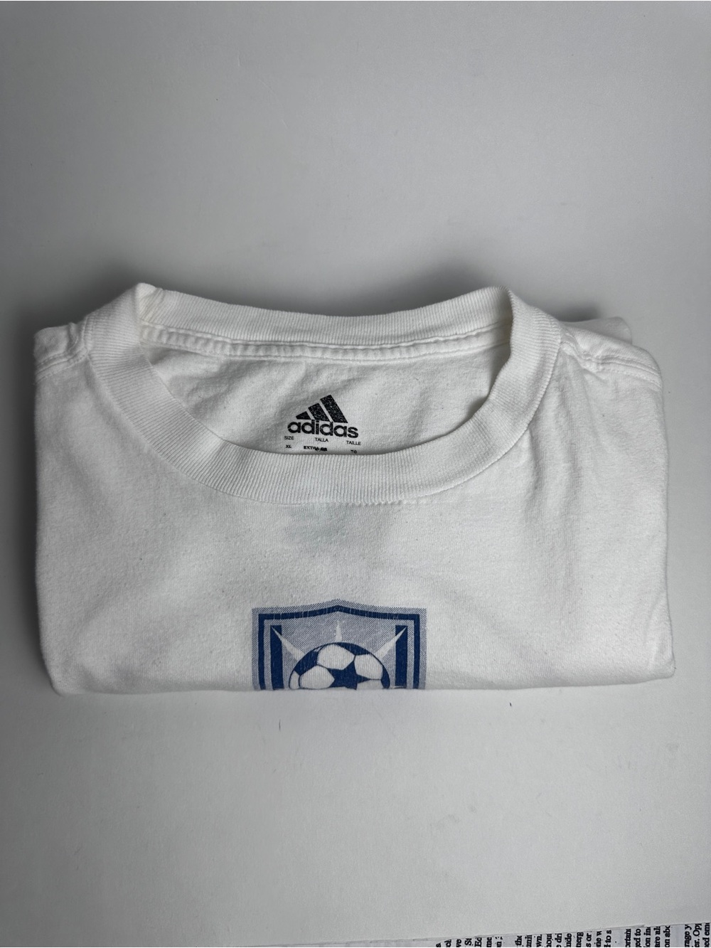 Adidas Soccer Champions Coaches’ Clinics T-Shirt XL White Soccer Graphic Tee